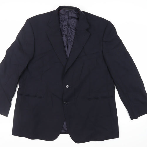 Marks and Spencer Mens Blue Wool Jacket Suit Jacket Size 46 Regular
