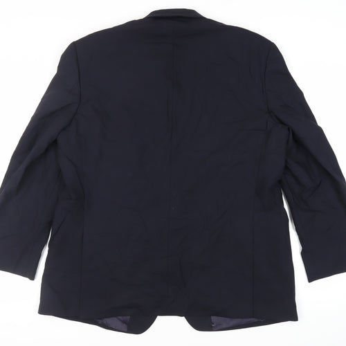 Marks and Spencer Mens Blue Wool Jacket Suit Jacket Size 46 Regular