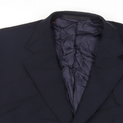 Marks and Spencer Mens Blue Wool Jacket Suit Jacket Size 46 Regular