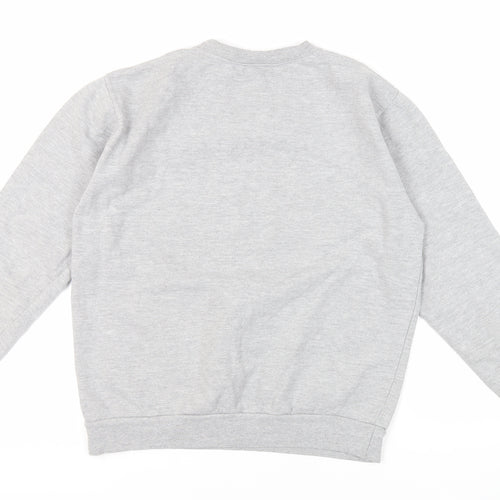 Stars & Stripes Mens Grey Cotton Pullover Sweatshirt Size L - Slogan