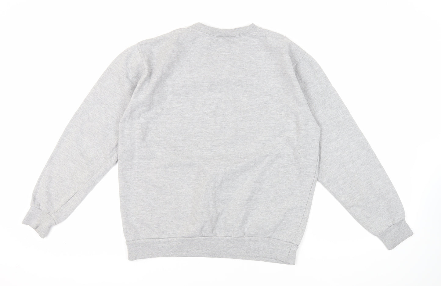 Stars & Stripes Mens Grey Cotton Pullover Sweatshirt Size L - Slogan