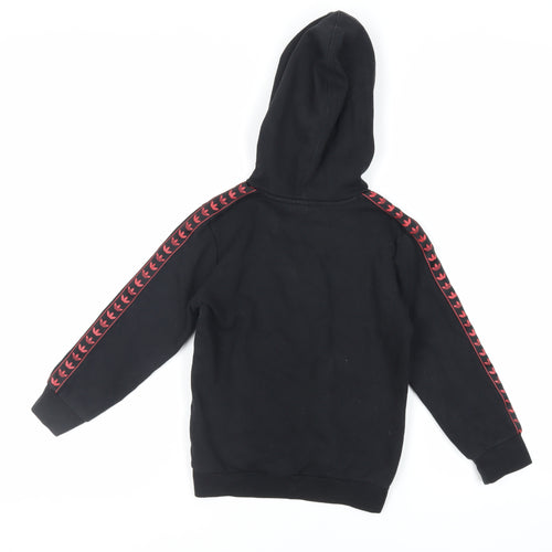 adidas Boys Black Cotton Pullover Hoodie Size 6-7 Years Pullover - Logo