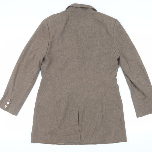 Linea Womens Brown Jacket Blazer Size 12 Button