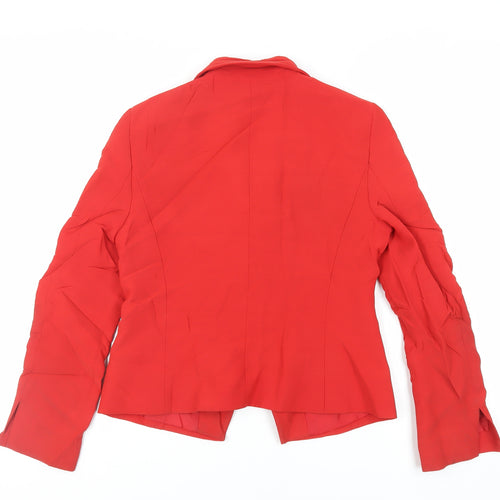 Planet Womens Red Jacket Blazer Size 8 Button