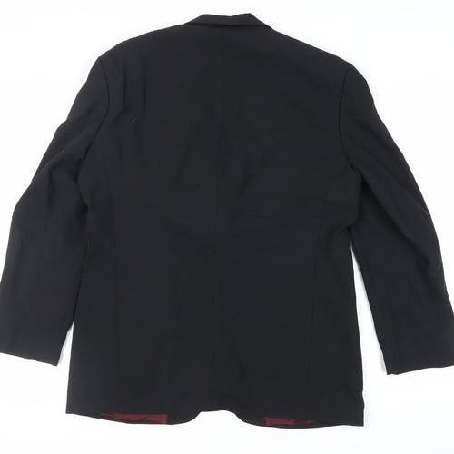 St Michael Mens Black Polyester Tuxedo Suit Jacket Size 42 Regular - Vintage