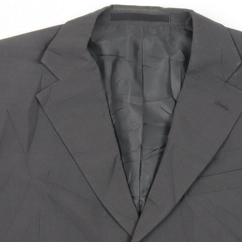 Marks and Spencer Mens Grey Polyester Jacket Suit Jacket Size 42 Regular