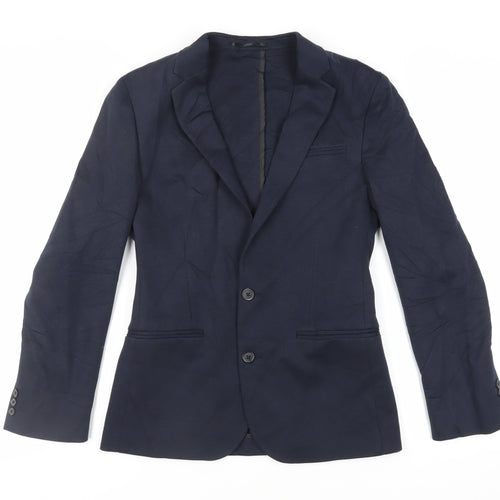 ASOS Mens Blue Polyester Jacket Blazer Size 38 Regular