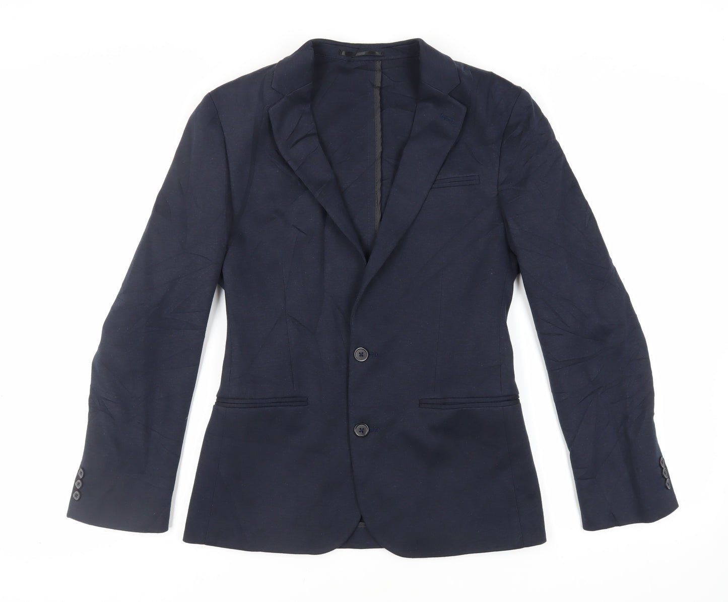 ASOS Mens Blue Polyester Jacket Blazer Size 38 Regular