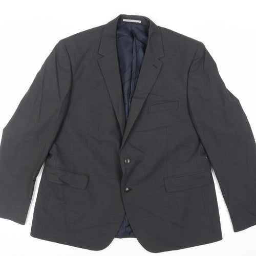 Marks and Spencer Mens Grey Wool Jacket Suit Jacket Size 46 Regular