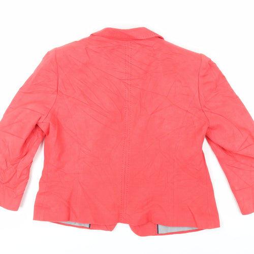 Autograph Womens Red Jacket Blazer Size 16 Button