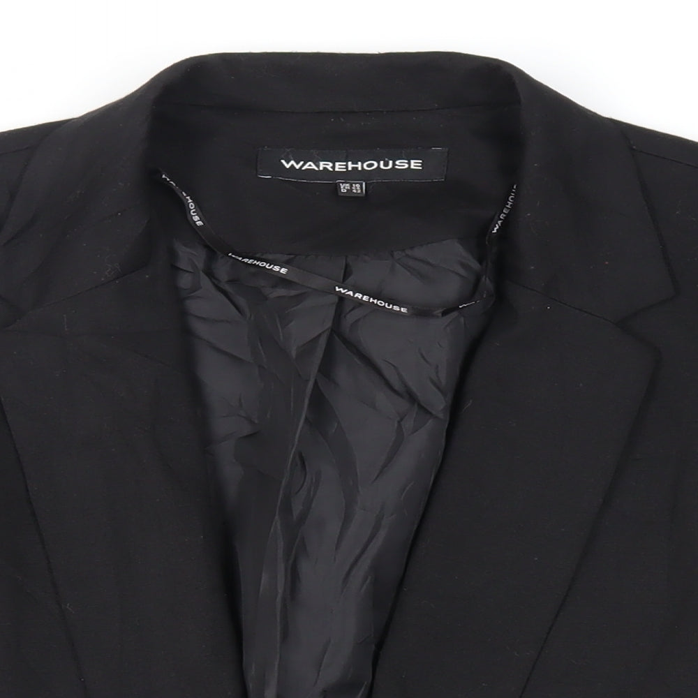 Warehouse Womens Black Jacket Blazer Size 16 - Open