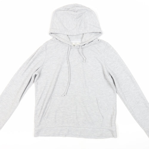 Fat Face Womens Grey Polyester Pullover Hoodie Size 10 Pullover - Pockets
