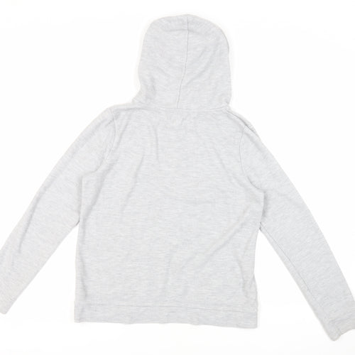 Fat Face Womens Grey Polyester Pullover Hoodie Size 10 Pullover - Pockets