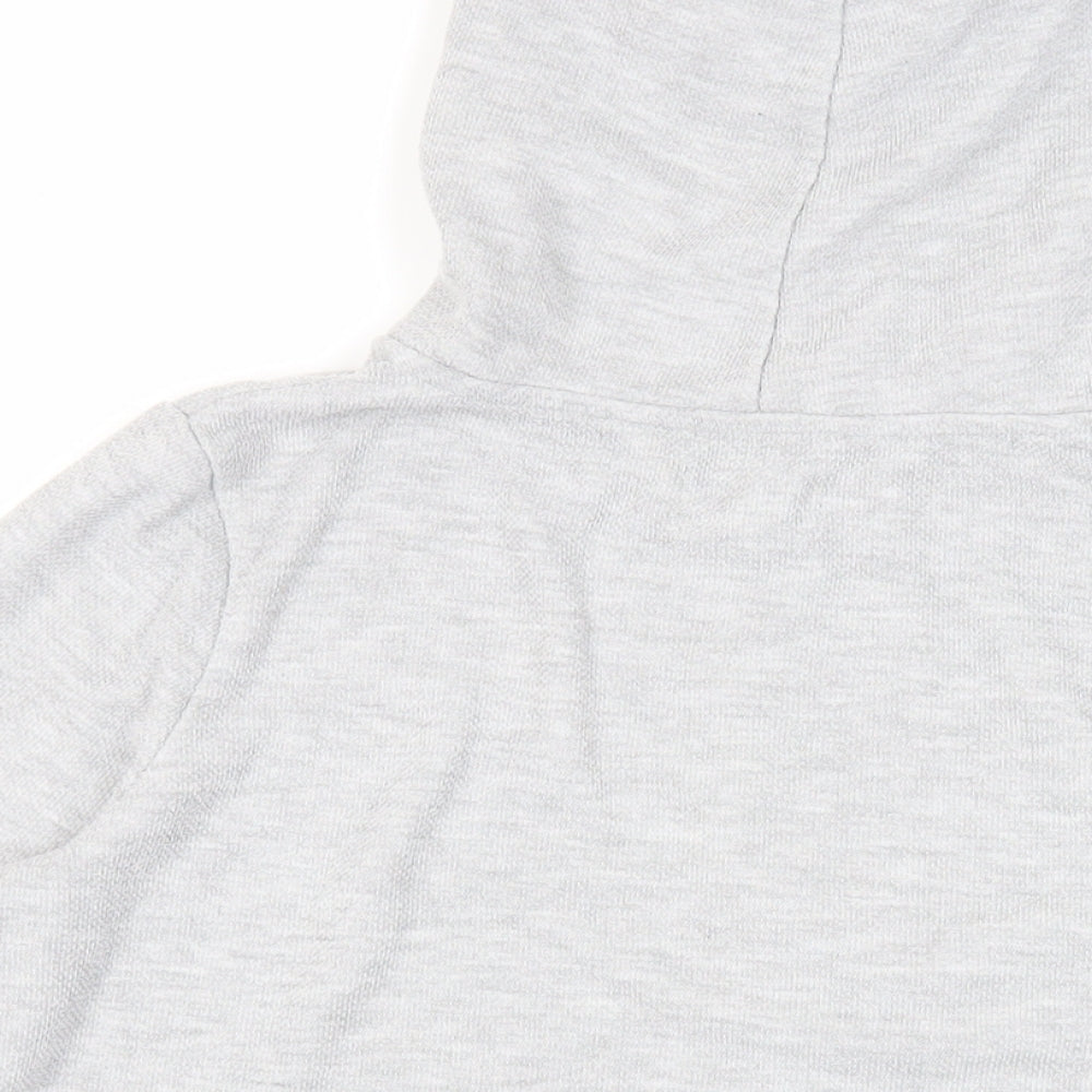 Fat Face Womens Grey Polyester Pullover Hoodie Size 10 Pullover - Pockets