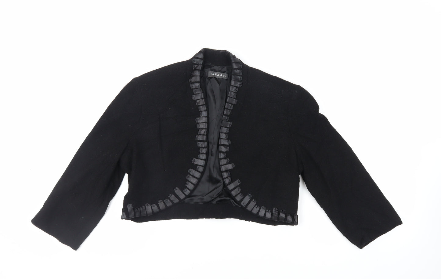 Alex&Co Womens Black Jacket Size 12 - Open