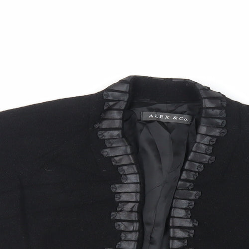 Alex&Co Womens Black Jacket Size 12 - Open