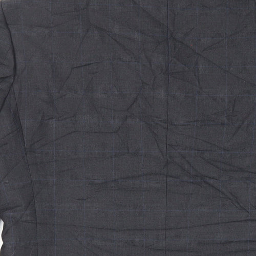 Canda Mens Grey Check Polyester Jacket Suit Jacket Size 38 Regular