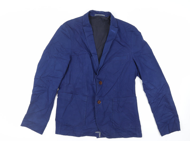 Burton Mens Blue Jacket Blazer Size M Button