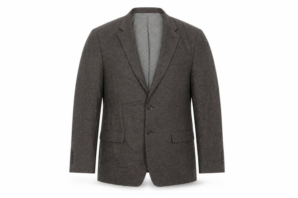 Front view of Skopes men’s brown polyester jacket suit jacket, size 42, regular