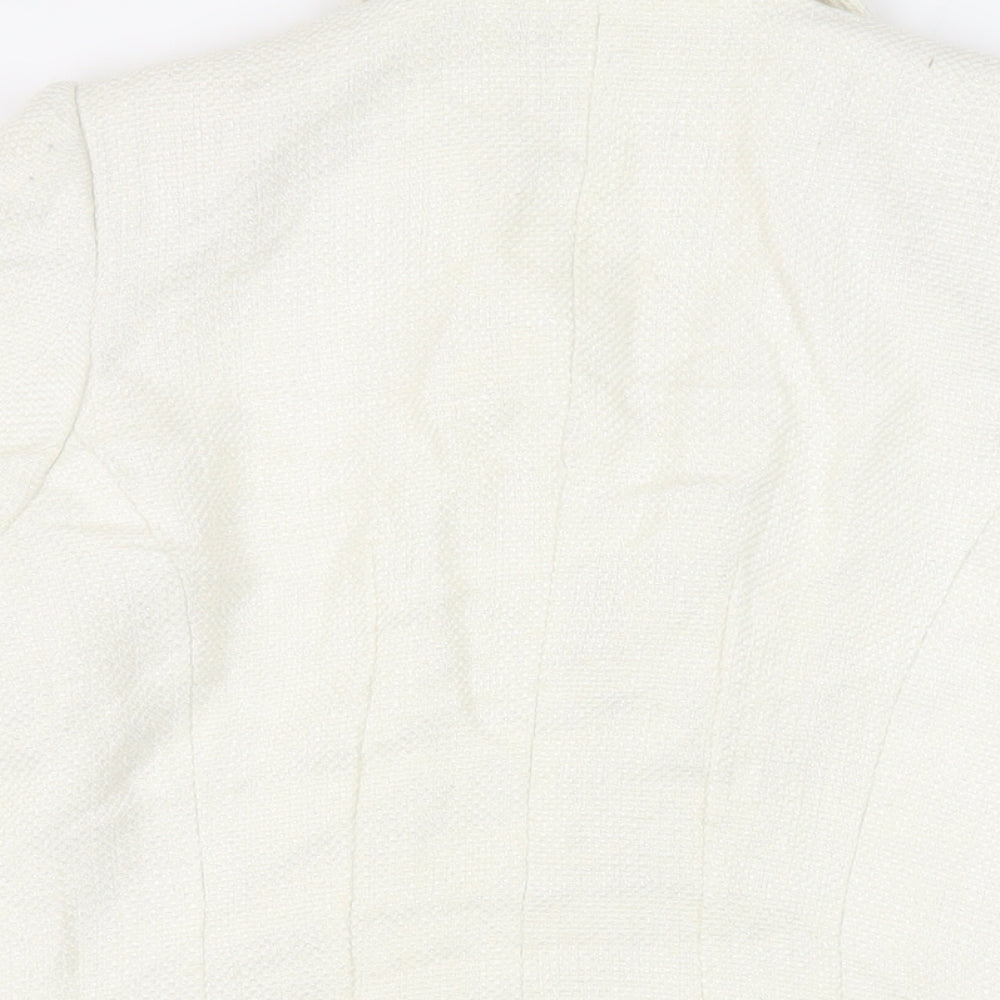 David Charles Girls Ivory Jacket Blazer Size 16 Years - Open