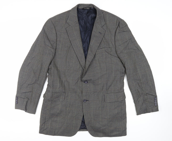 Jos. A. Bank Mens Grey Geometric Wool Jacket Blazer Size 42 Regular