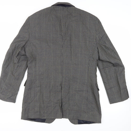 Jos. A. Bank Mens Grey Geometric Wool Jacket Blazer Size 42 Regular