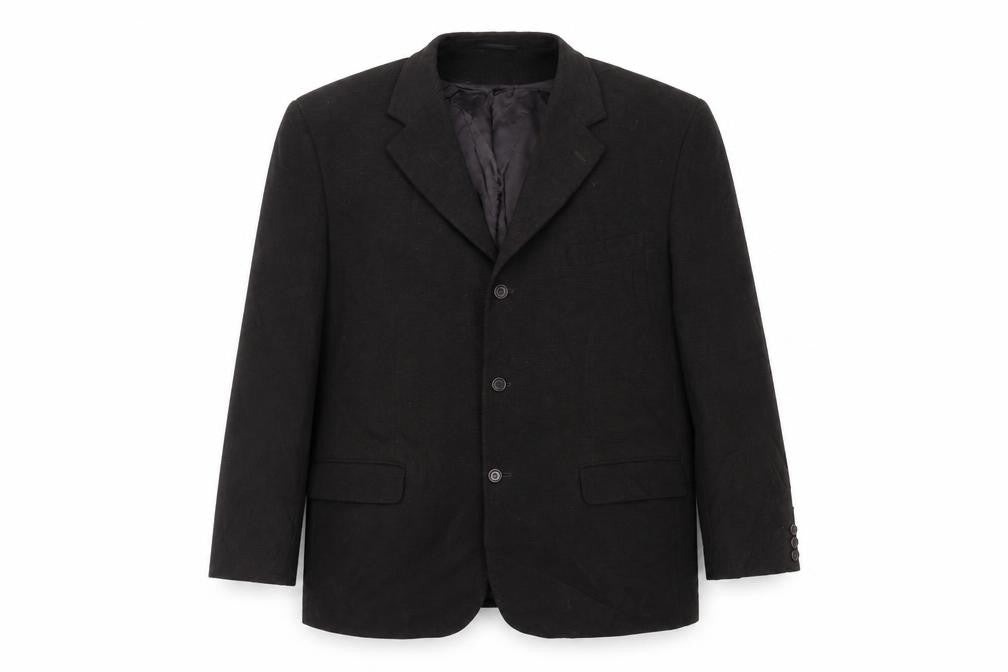 Front view of Wolsey men’s green polyester jacket blazer, size 46, regular - vintage