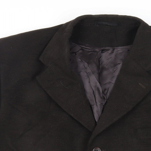 Wolsey Mens Green Polyester Jacket Blazer Size 46 Regular - Vintage