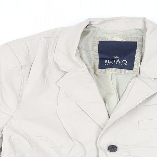 Buffalo Mens Beige Jacket Blazer Size M Button