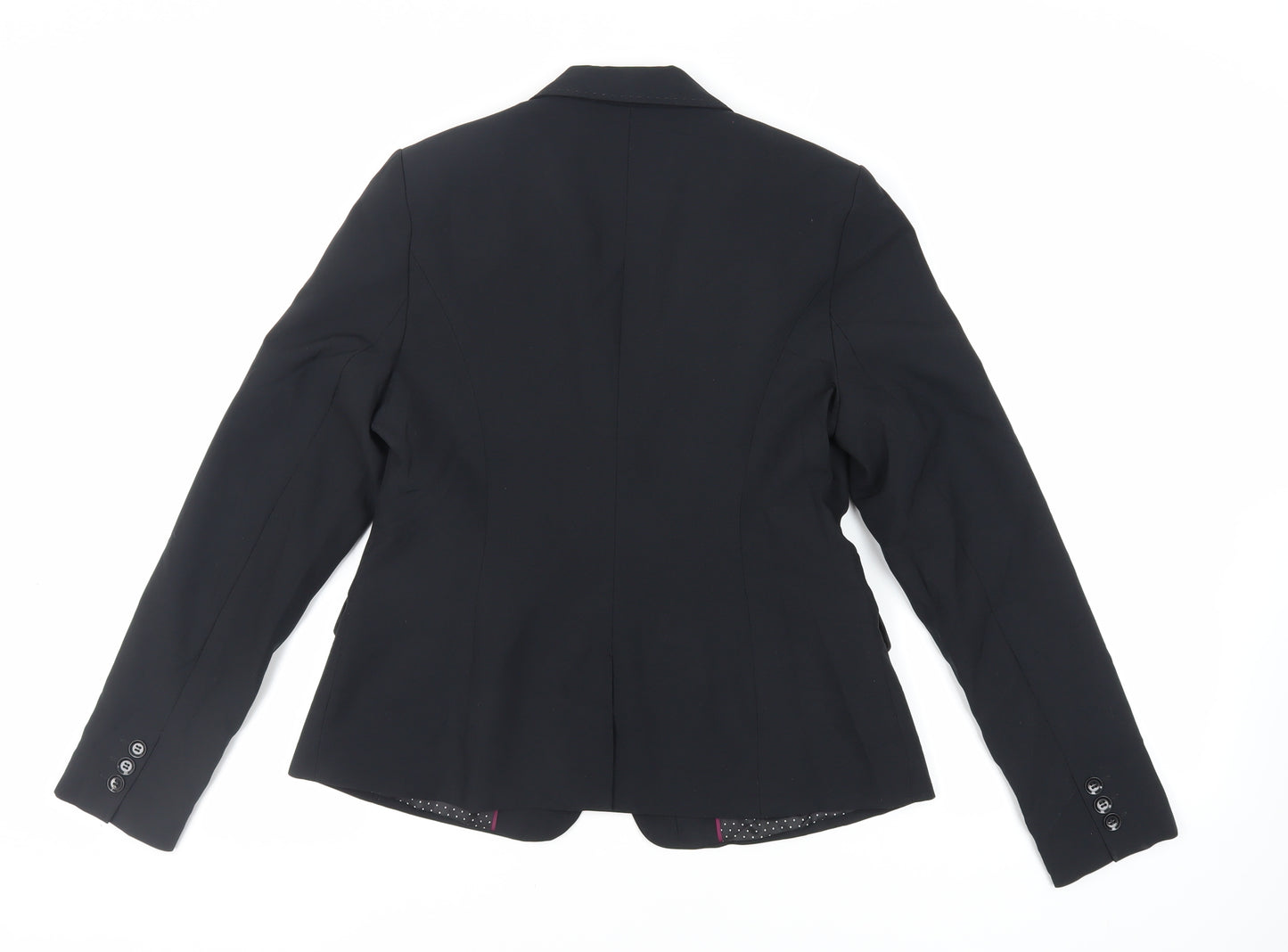 New Look Womens Black Jacket Blazer Size 12 Button