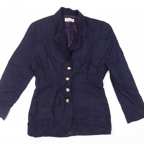 Le Chateau Womens Blue Jacket Blazer Size M Button - Vintage