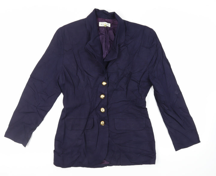 Le Chateau Womens Blue Jacket Blazer Size M Button - Vintage