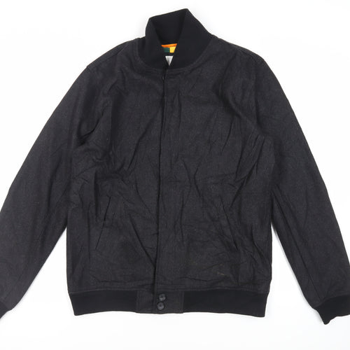 Saturdays Womens Black Bomber Jacket Jacket Size L Zip