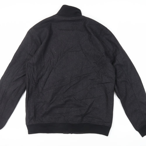 Saturdays Womens Black Bomber Jacket Jacket Size L Zip