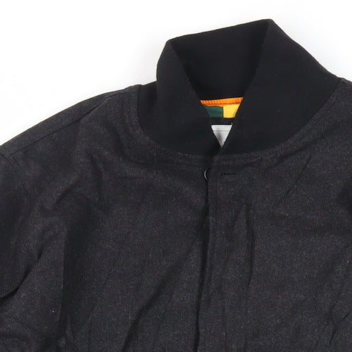 Saturdays Womens Black Bomber Jacket Jacket Size L Zip