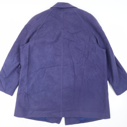 Eastex Womens Blue Pea Coat Coat Size 16 Button - Vintage