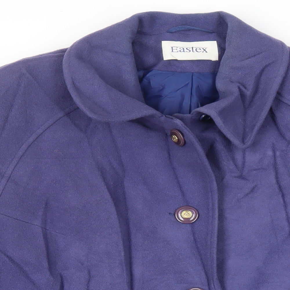 Eastex Womens Blue Pea Coat Coat Size 16 Button - Vintage