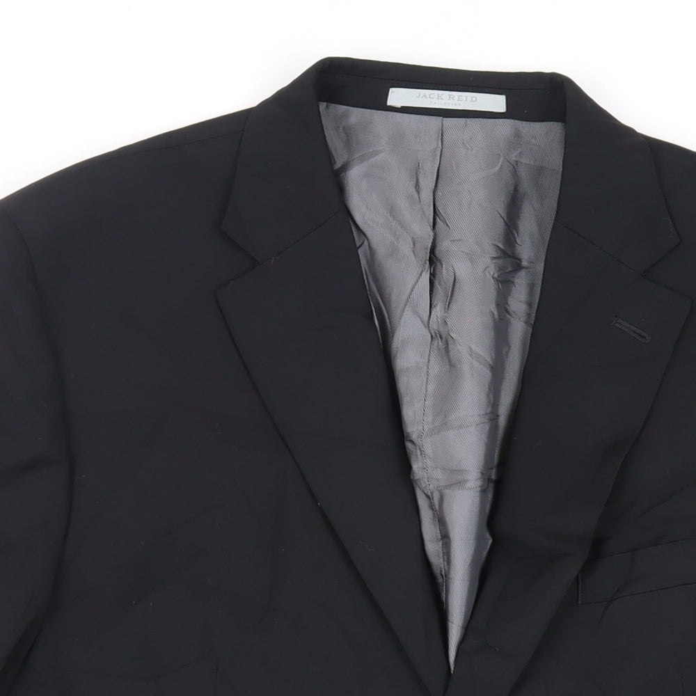 BHS Mens Black Polyester Jacket Suit Jacket Size 42 Regular