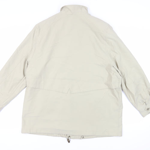 St Michael Womens Beige Jacket Size 14 Zip - Vintage
