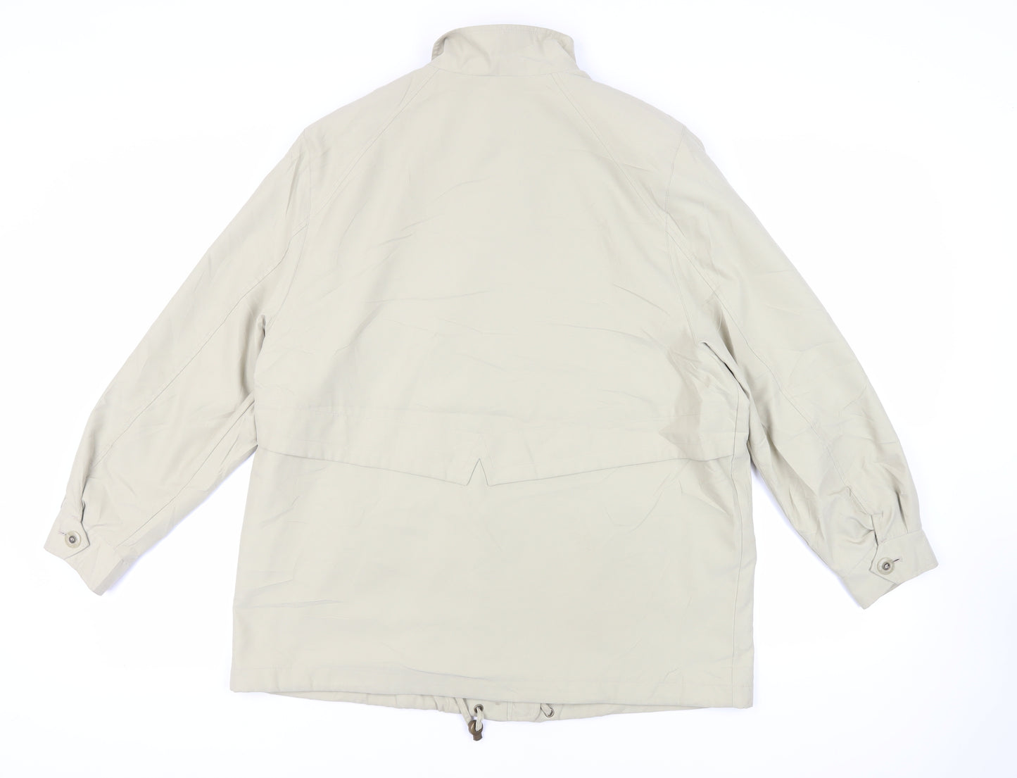 St Michael Womens Beige Jacket Size 14 Zip - Vintage