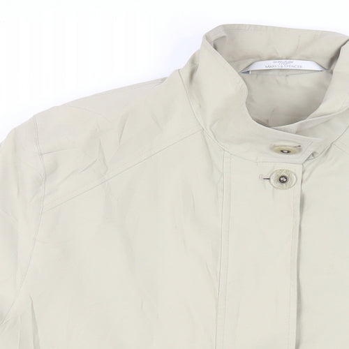 St Michael Womens Beige Jacket Size 14 Zip - Vintage