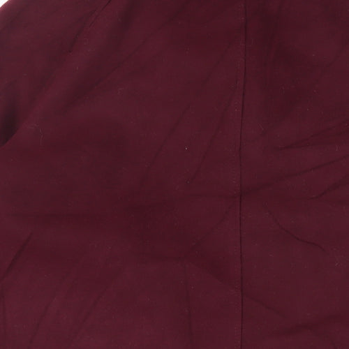 M&Co Womens Purple Overcoat Coat Size 18 Zip
