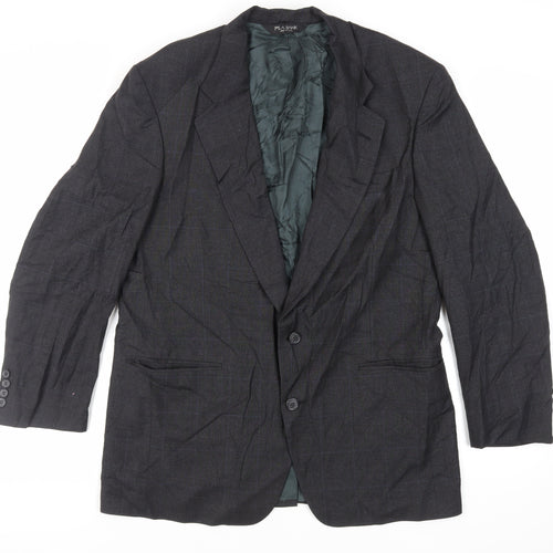 Jos. A. Bank Mens Grey Check Wool Jacket Suit Jacket Size 42 Regular