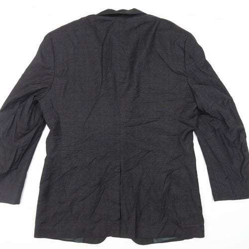 Jos. A. Bank Mens Grey Check Wool Jacket Suit Jacket Size 42 Regular