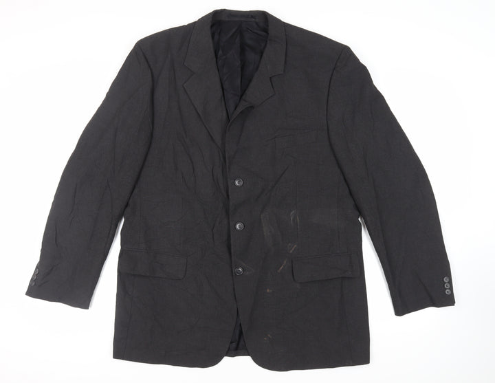 Copperstone Mens Grey Polyester Jacket Suit Jacket Size 46 Regular