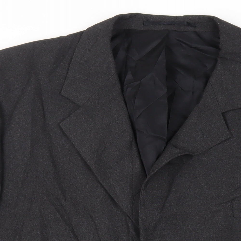 Copperstone Mens Grey Polyester Jacket Suit Jacket Size 46 Regular
