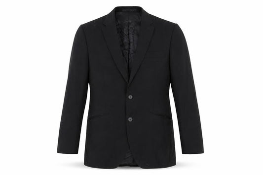Front view of Kenneth Cole men’s black polyester jacket suit jacket, size 40, regular