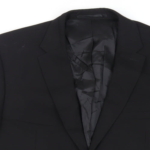 Kenneth Cole Mens Black Polyester Jacket Suit Jacket Size 40 Regular