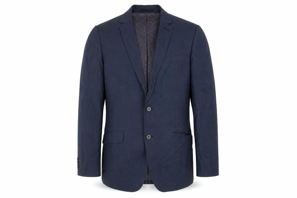 Spitafields Mens Blue Polyester Jacket Suit Jacket Size 40 Regular