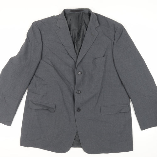 Marks and Spencer Mens Grey Polyester Jacket Blazer Size 46 Regular